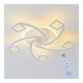 Luminaire Blanc et Ambre a silhouette graphique de type lustre 48W 6000K