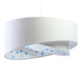Suspension Blanc et Bleu a presence elegante et lumiere agreable 60 W IP20 K6-8627