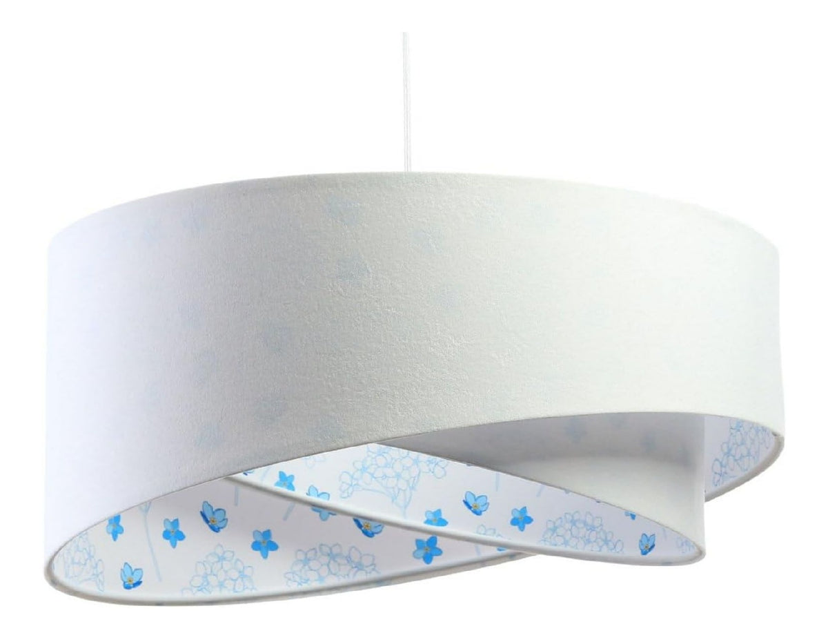Suspension Blanc et Bleu a presence elegante et lumiere agreable 60 W IP20 K6-8627