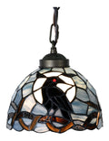 Luminaire Bleu a silhouette graphique de type suspension 40 W E27