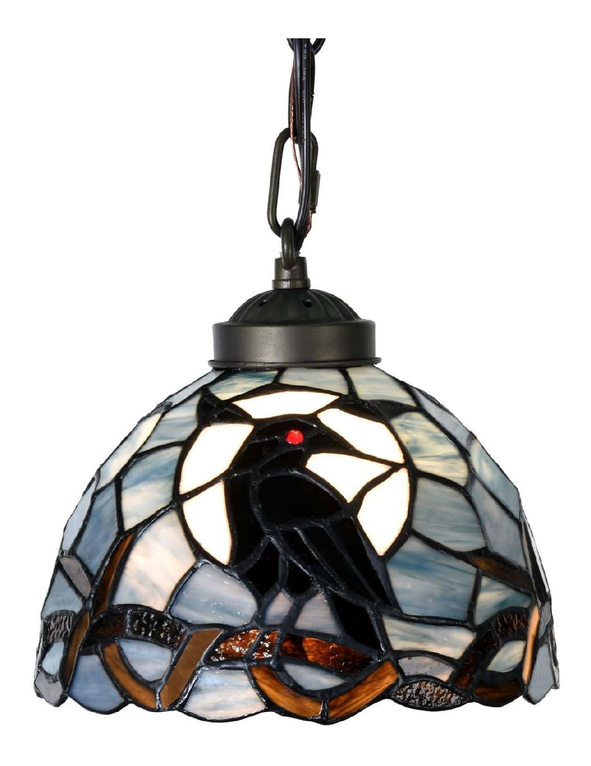 Luminaire Bleu a silhouette graphique de type suspension 40 W E27