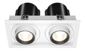 Eclairage Blanc et Dore contemporain en version spot de plafond 3000K GU10