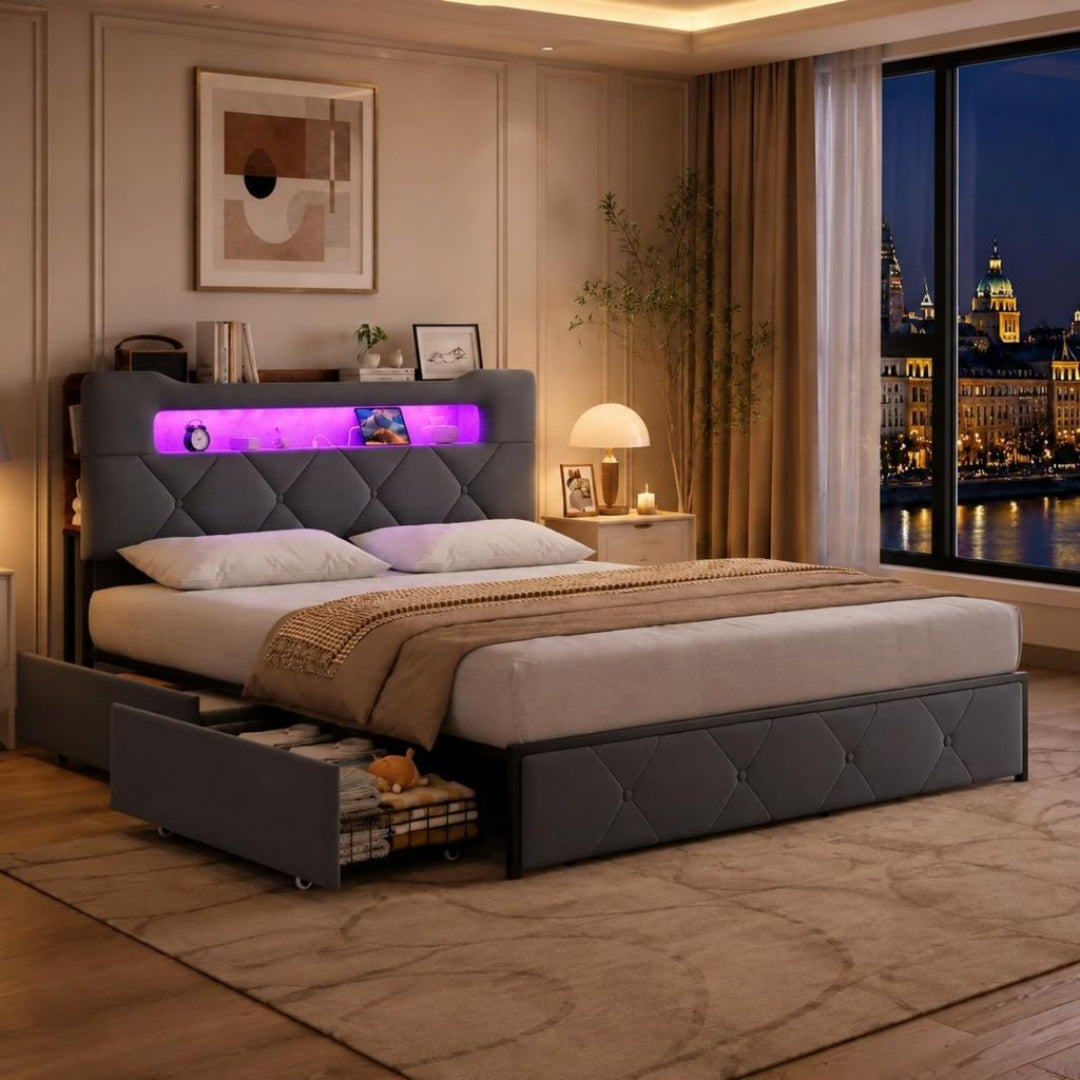 Matelas pliable gris