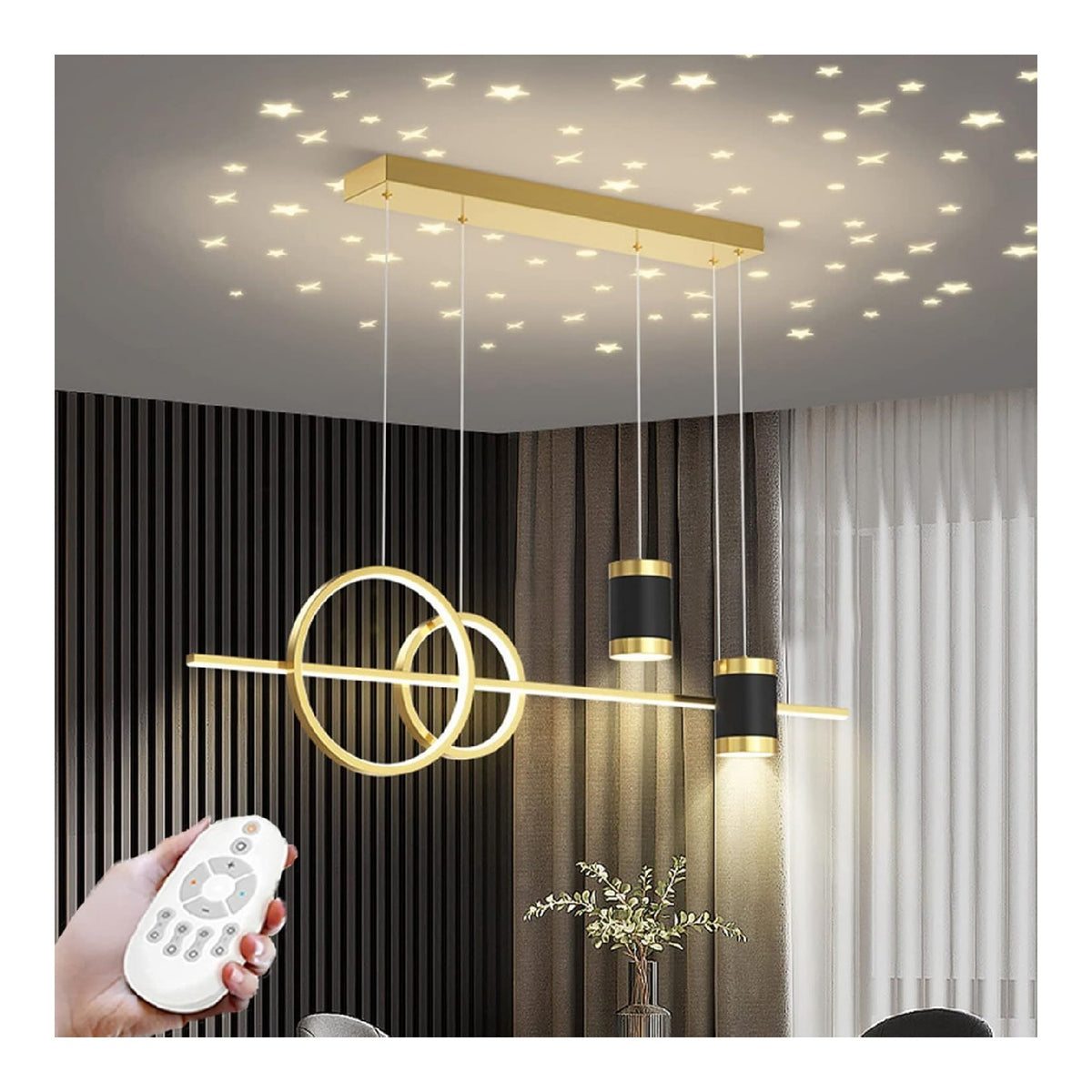 Solution lumineuse Ambre et Rouge au dessin sobre en format suspension