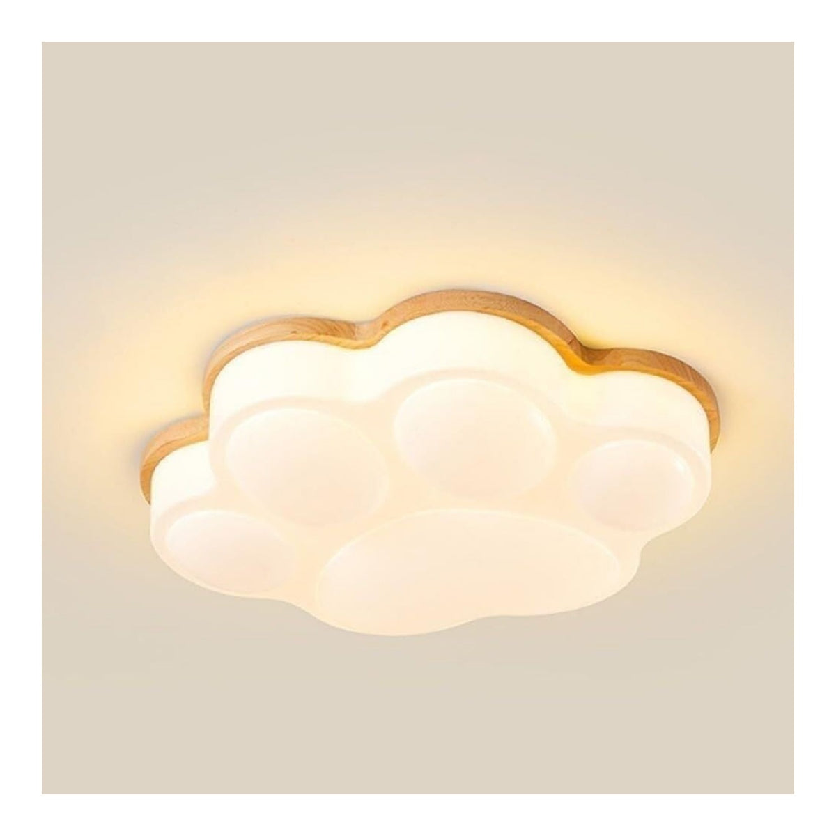 Plafonnier decoratif Beige et Marron avec diffusion lumineuse harmonieuse