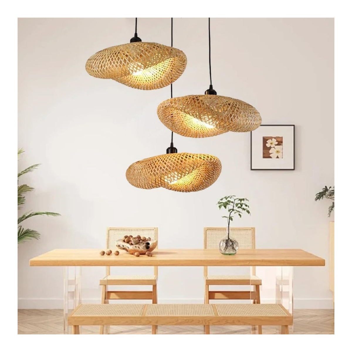 Luminaire Ambre et Rouge a silhouette graphique de type suspension 40W E27