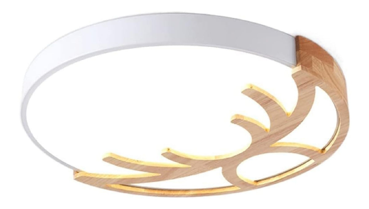 Plafonnier decoratif Blanc et Ambre avec diffusion lumineuse harmonieuse 4000 K