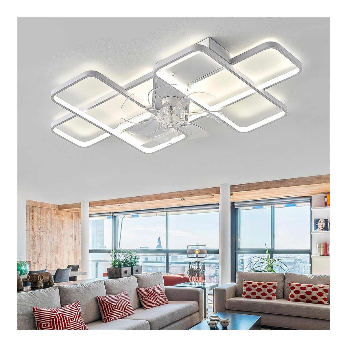 Solution lumineuse Blanc et Ambre au dessin sobre en format luminaire 7D-1877