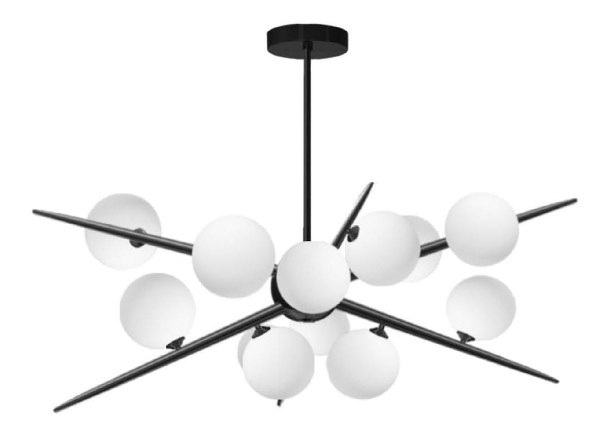 Suspension Noir et Blanc a presence elegante et lumiere agreable SX-5661